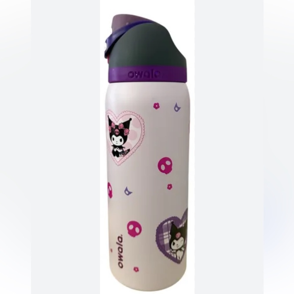 Owala kuromi 32oz free sip Cute Purple White Water Bottle gym fitness leak proof - Picture 2 of 3